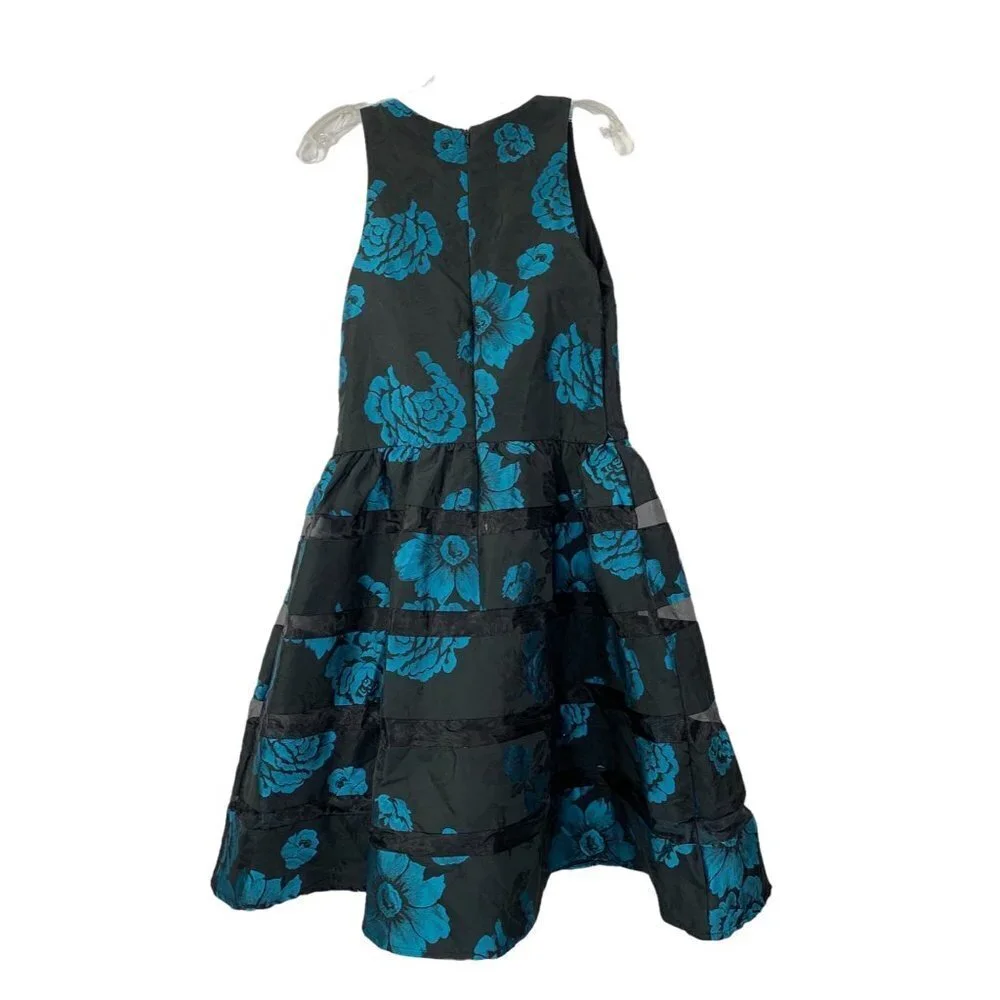 RN Studio Girls  Black & Turquoise Dress